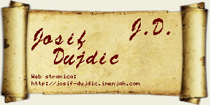 Josif Dujdić vizit kartica